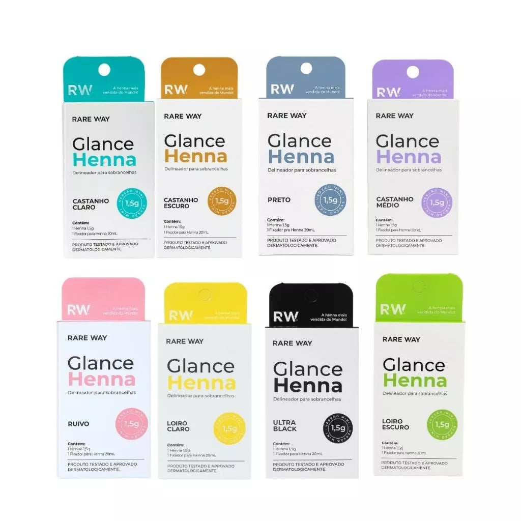 3 Tonos De Henna Glance Mini 1,5g